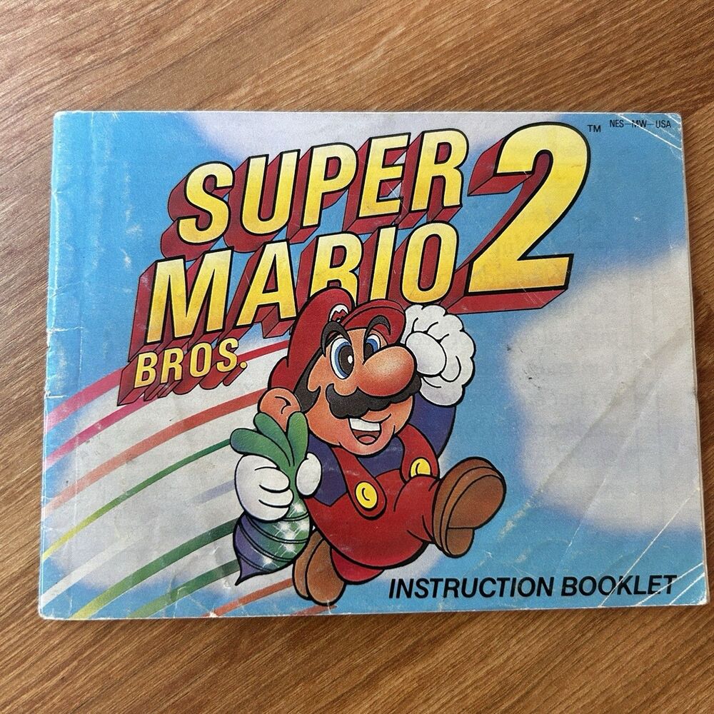 Super Mario Bros 2 (Nintendo, NES) Instruction Booklet, Manual Only